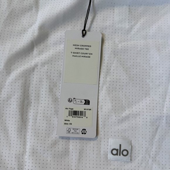 ALO Yoga Mesh Cropped Mirage Tee - Picture 5 of 11
